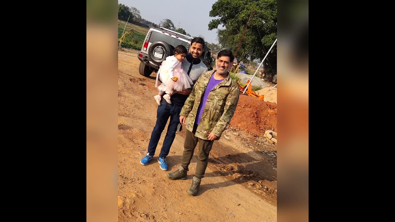 First time meet Dhoni Sir ❤❤#mahendrasinghdhoni #ranchi|Advika&mamapapa