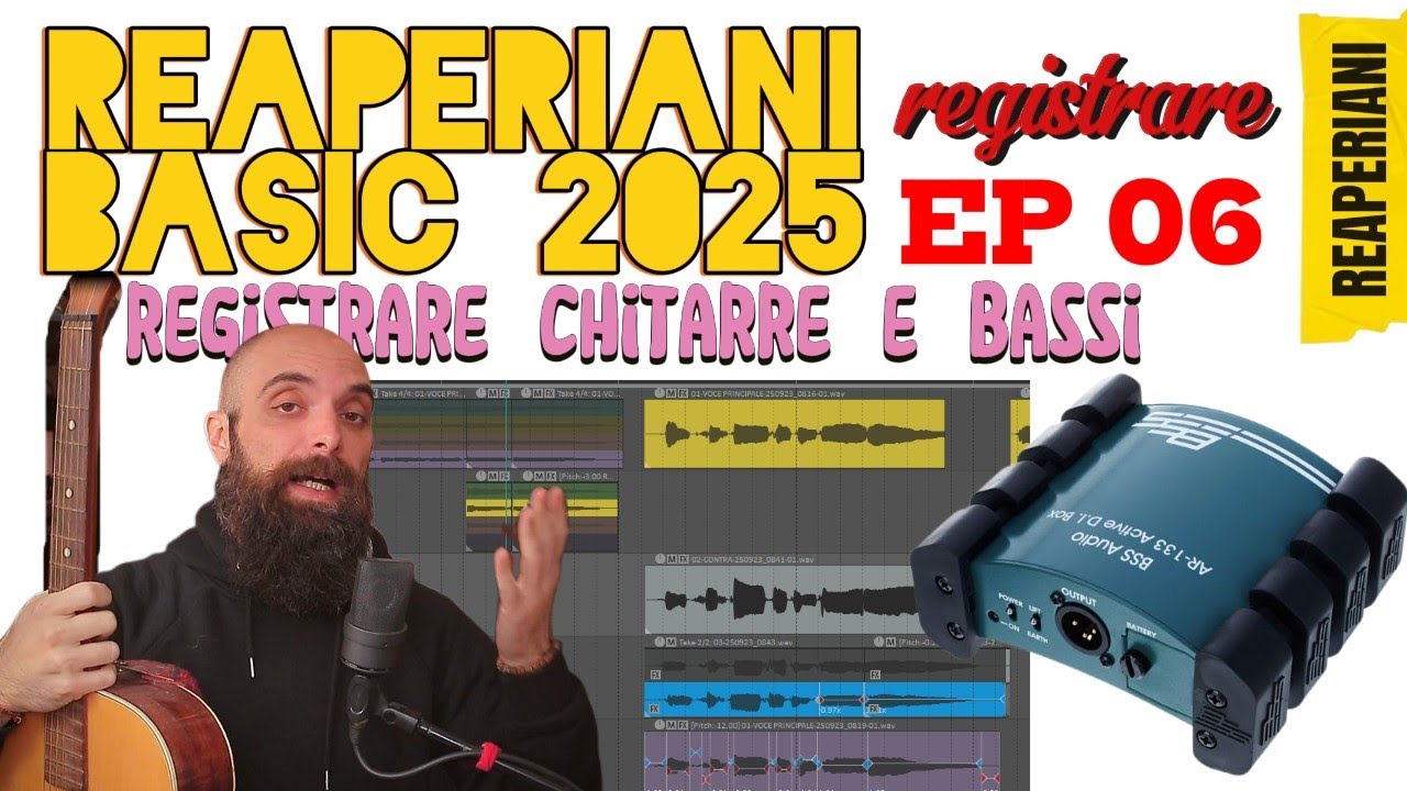 Registrare chitarre acustiche in casa? il trucco del jack nel c*lo! REAPERIANI BASIC E06