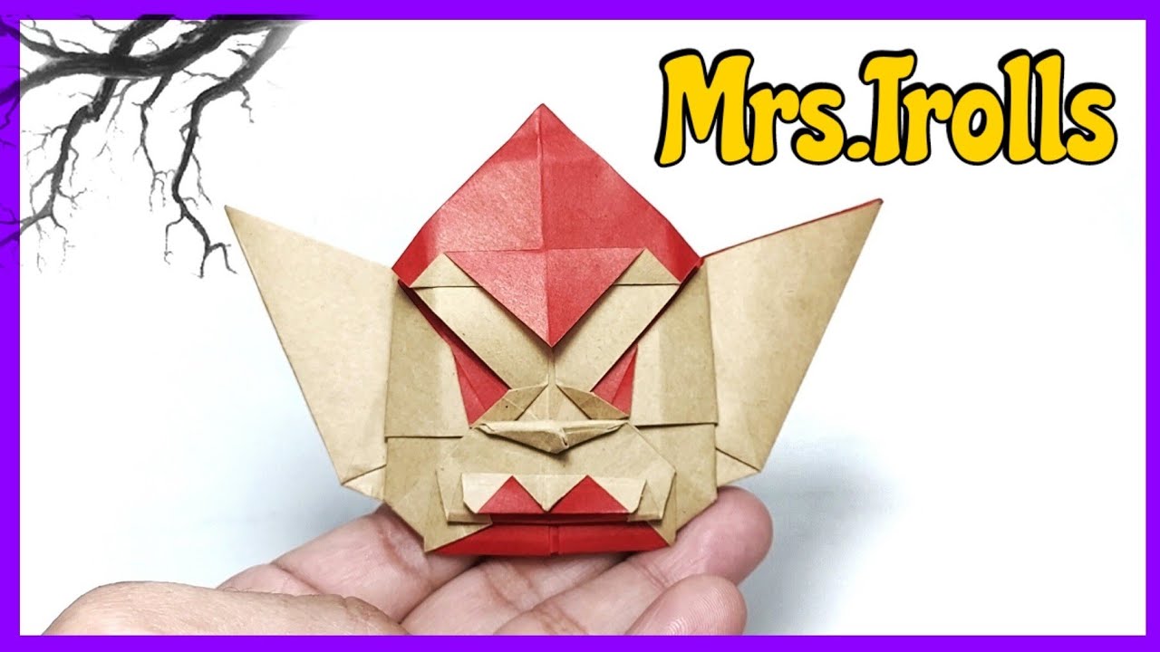 MRS.TROLLS ORIGAMI (TUTORIAL) Designed by Sarjigami
