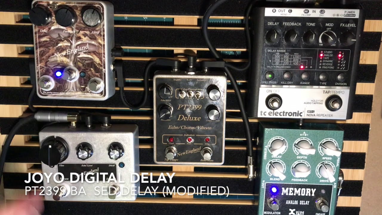 5 Delay Pedal Comparison Demo