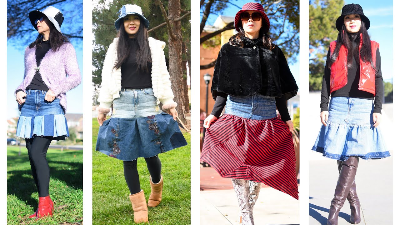9 Denim Skirts and Dresses I Made in January.