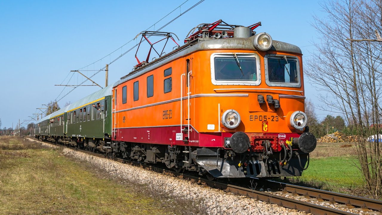 EP05-23 na zapomnianych szlakach przez pociągi pasażerskie
