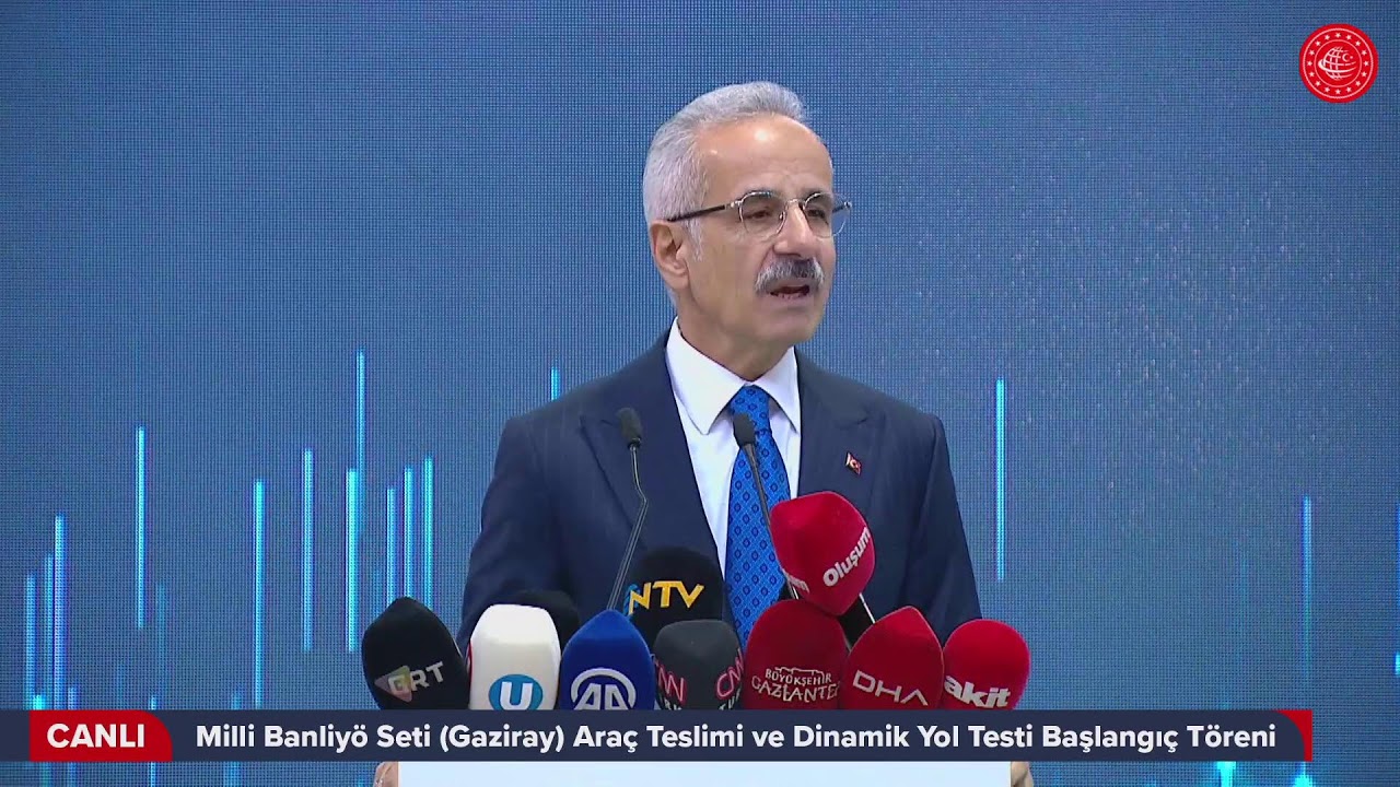 #Canlı | Milli Banliyö Seti (Gaziray) Araç Teslimi ve Dinamik Yol Testi Başlangıç Töreni | Gaziantep