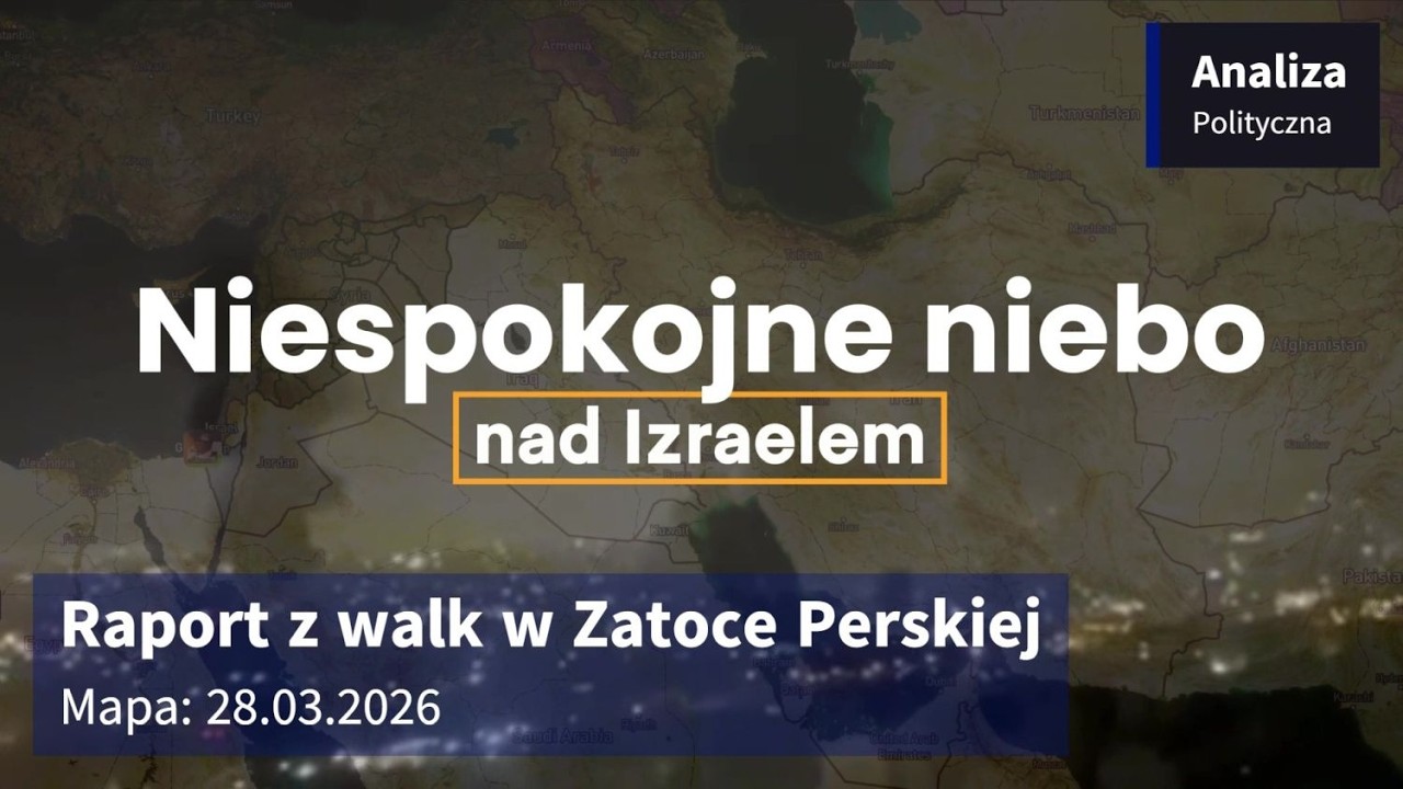 Wojna w Zatoce Perskiej Mapa 28.03.2026 - Niespokojne niebo nad Izraelem