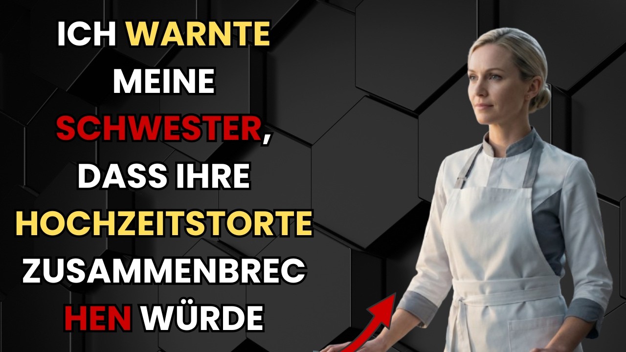 Ich warnte meine Schwester, dass ihre Hochzeitstorte zusammenbrechen würde, sie nannte mich