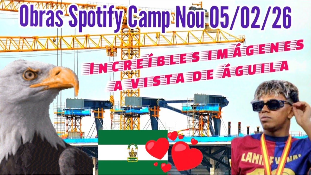 Increíbles imágenes a vista de águila Obras Spotify Camp Nou 05/02/26