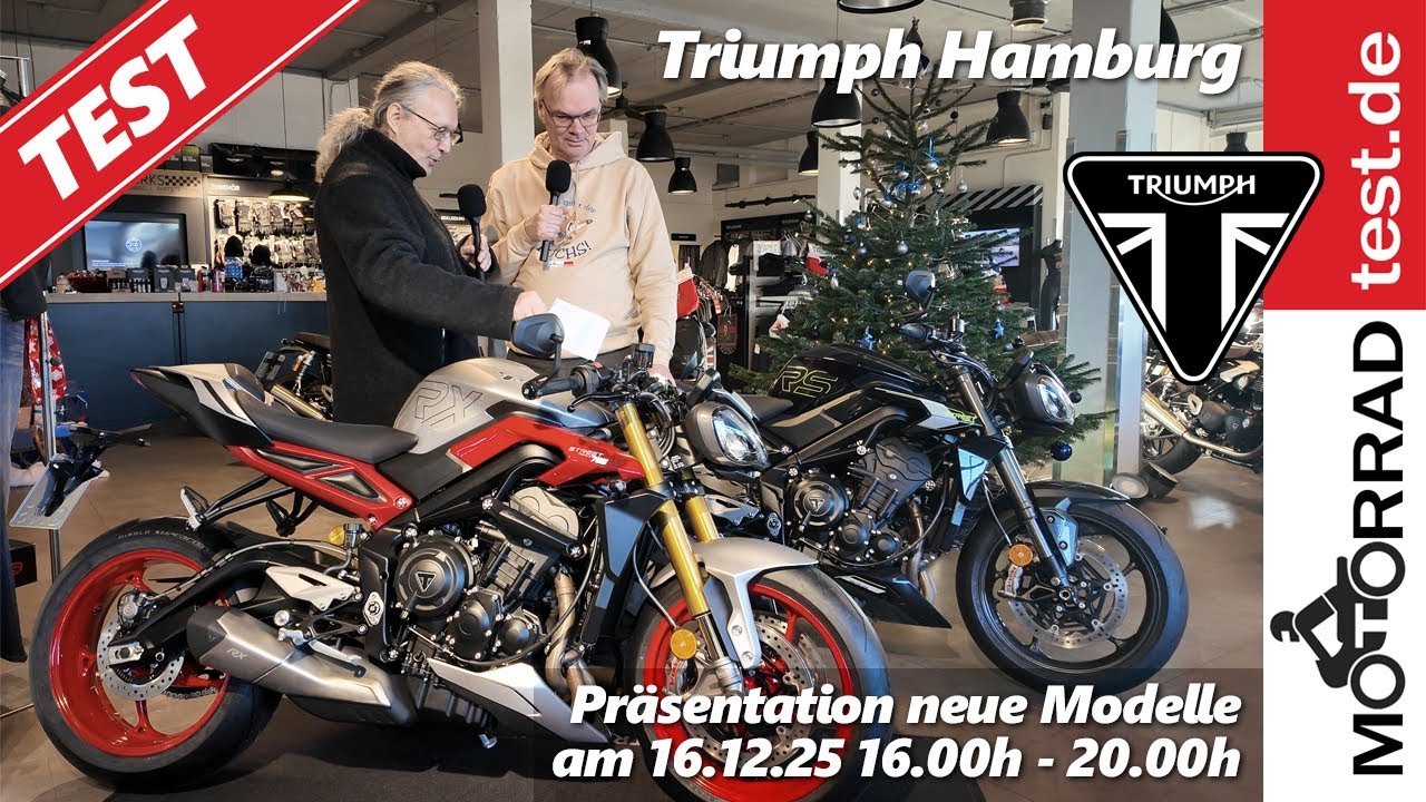 Triumph Motorräder 2026 | Präsentation der neuen Modelle im Triumph Flagship Store Hamburg am 16.12.