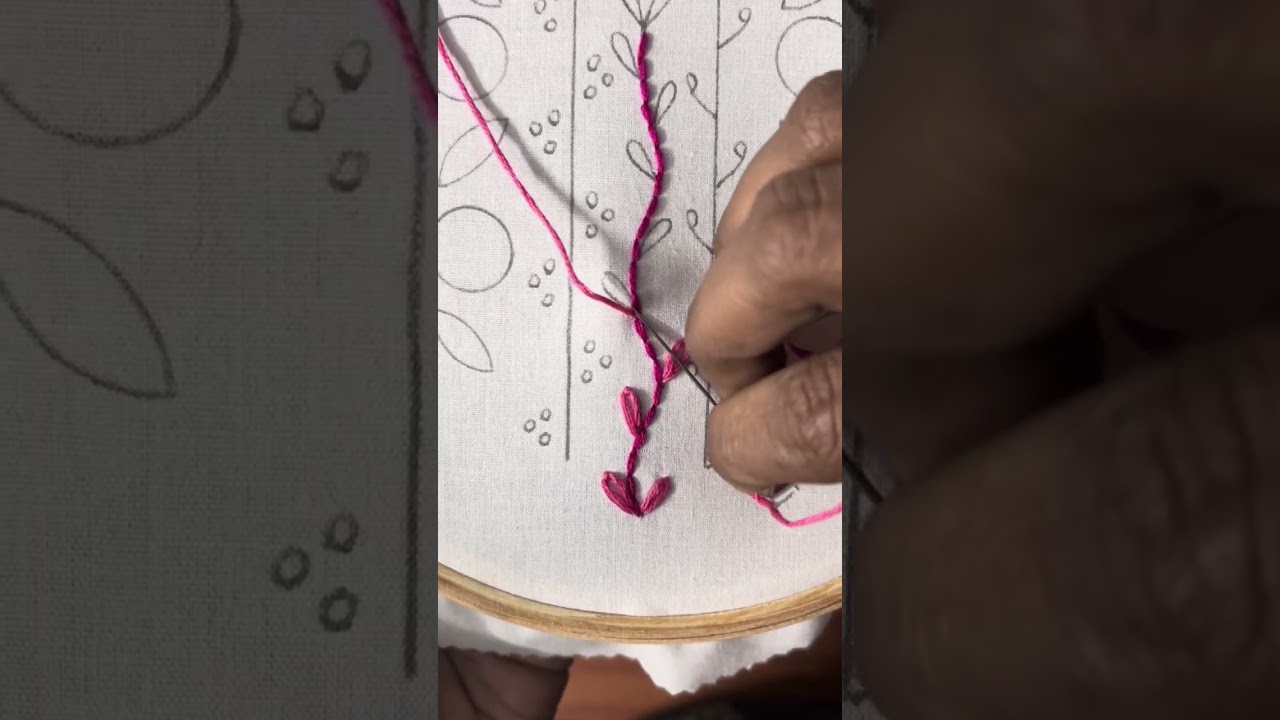 Learn embroidery | lazy daisy stitch | cotton flare