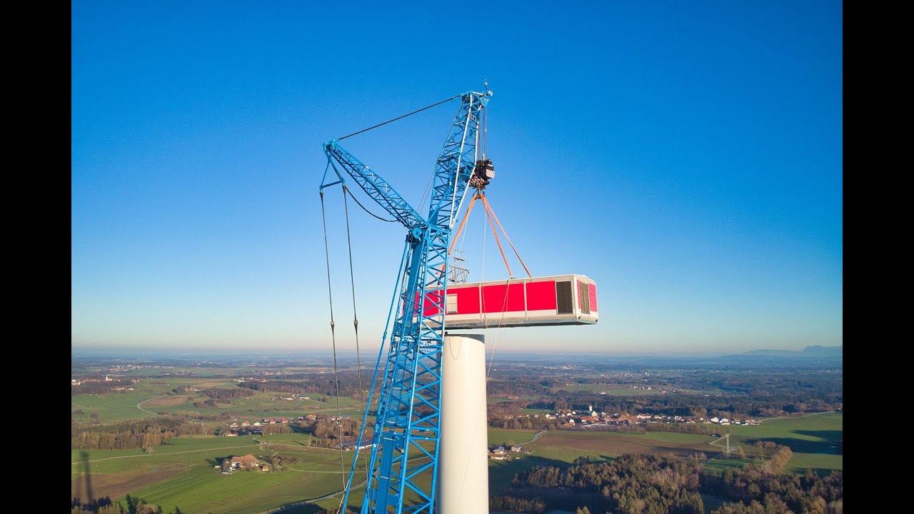 Aufbau Windkraftanlage Riedholz 2024