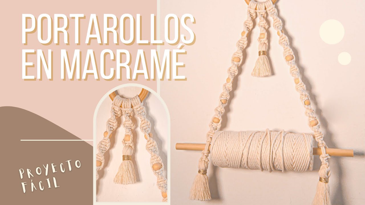 EL PORTARROLLOS EN MACRAMÉ DE PAPEL HIGENICO🧻QUE QUERRÁS HACER  | PROYECTO FÁCIL | PORTA TOALLAS