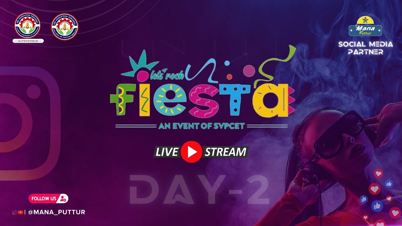 SVPCET || FIESTA 2K25 LIVE  || DAY-2 || PUTTUR || PART 2
