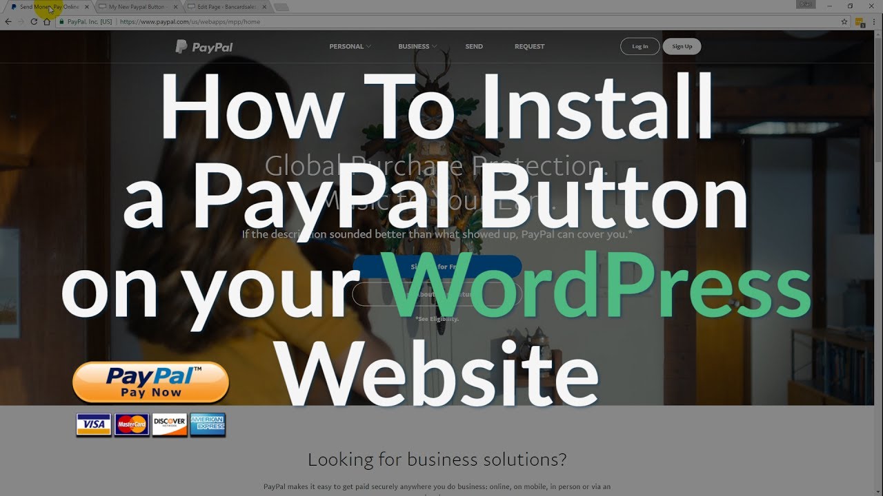 Add Paypal To Wordpress Website:  Paypal Donate Button, Paypal Pay Now Button