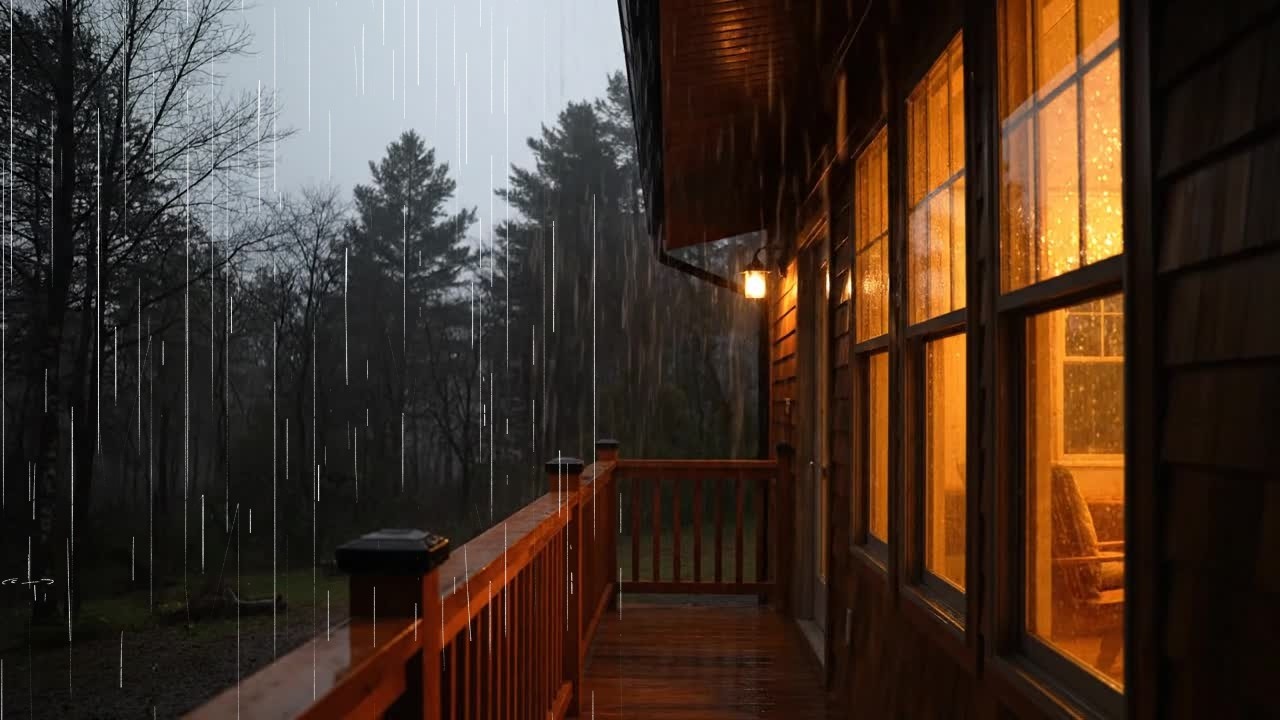 No Ads Rain Sounds for Sleeping – Heavy Rain & Thunderstorm Deep Sleep