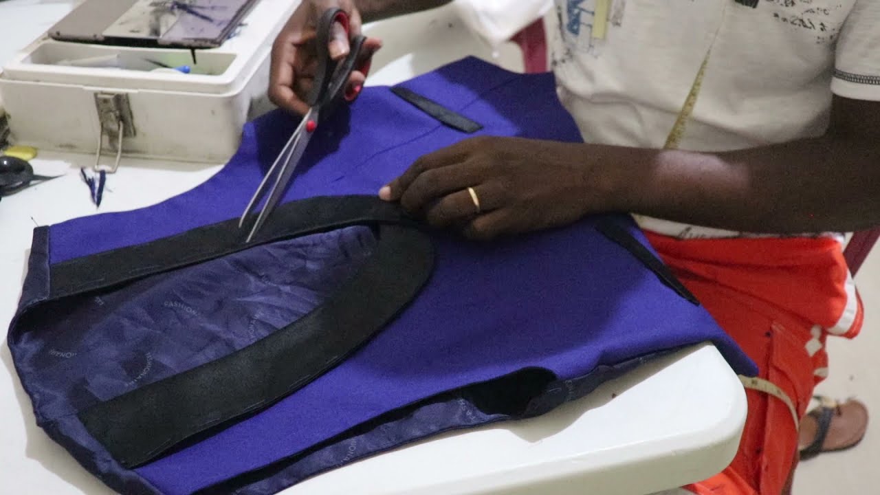 #COUPE ET COUTURE D'UN GILET CROISE 2e PARTIE# CUTTING AND ''SEWING OF A WAISTCOAT' COSER UN CHALECO