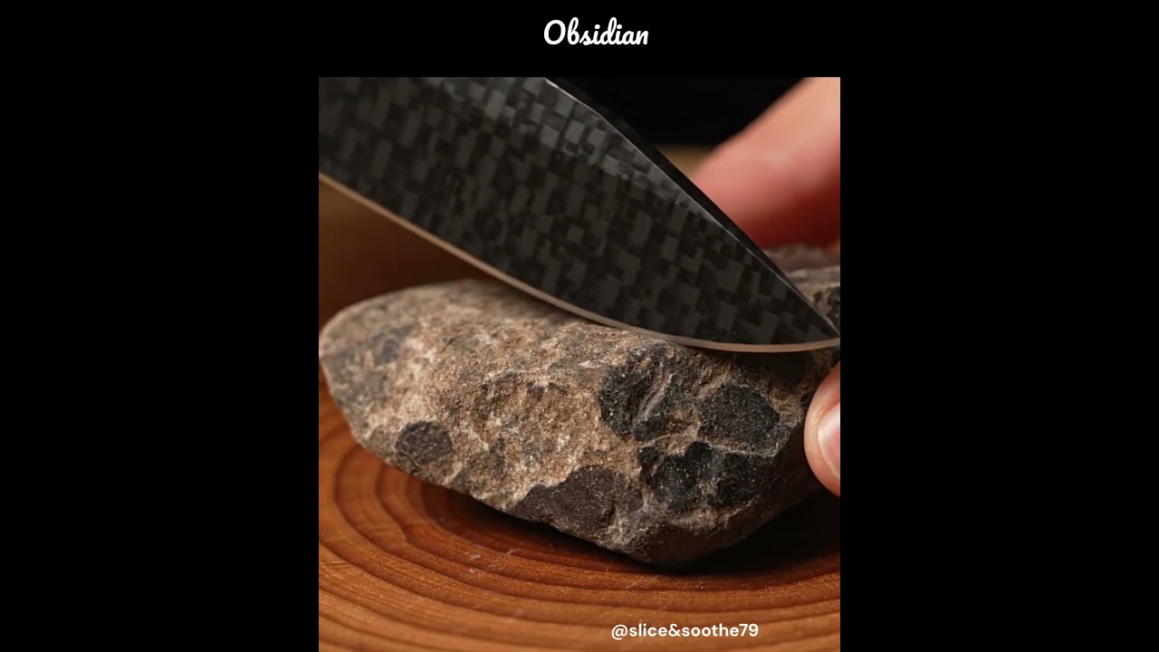 &ldquo;ASMR Gemstone Slicing ✨ Obsidian Crystal Cutting Sounds&rdquo; #oddlysatisfying  #gemstonecutting #relax