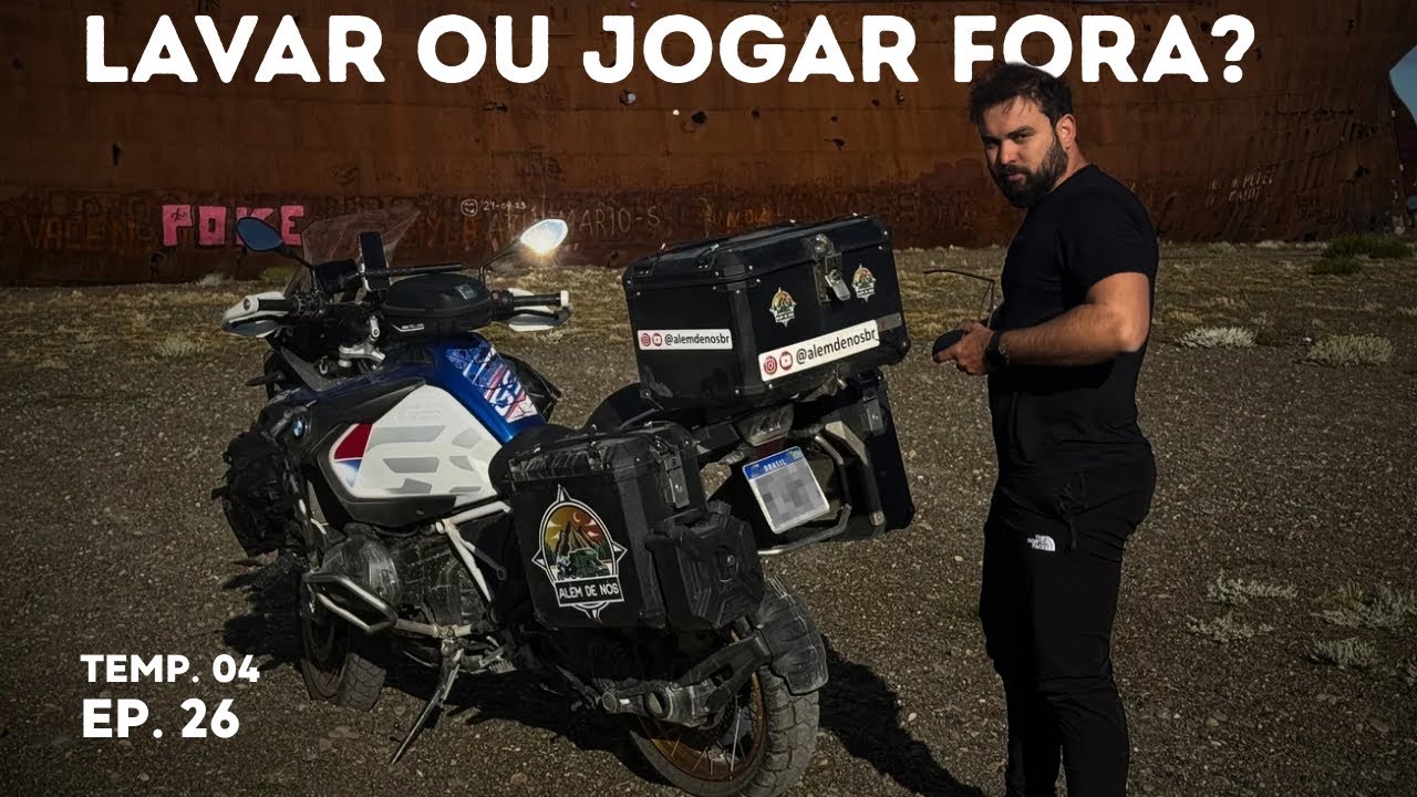 Tem Como lavar uma moto que foi pro USHUAIA e a CARRETERA AUSTRAL em casa? Dica de produto! T4EP26