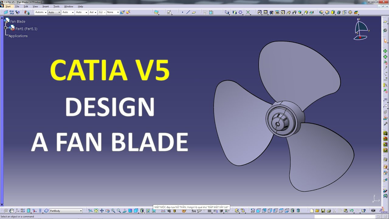 Catia V5  - Design A Fan Blade In Catia