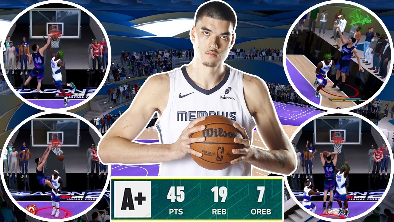 7'4 ZACH EDEY DOMINATES RANDOM REC FOR A MONSTER 45 POINT PERFORMANCE! NBA 2K25 Best Center Build