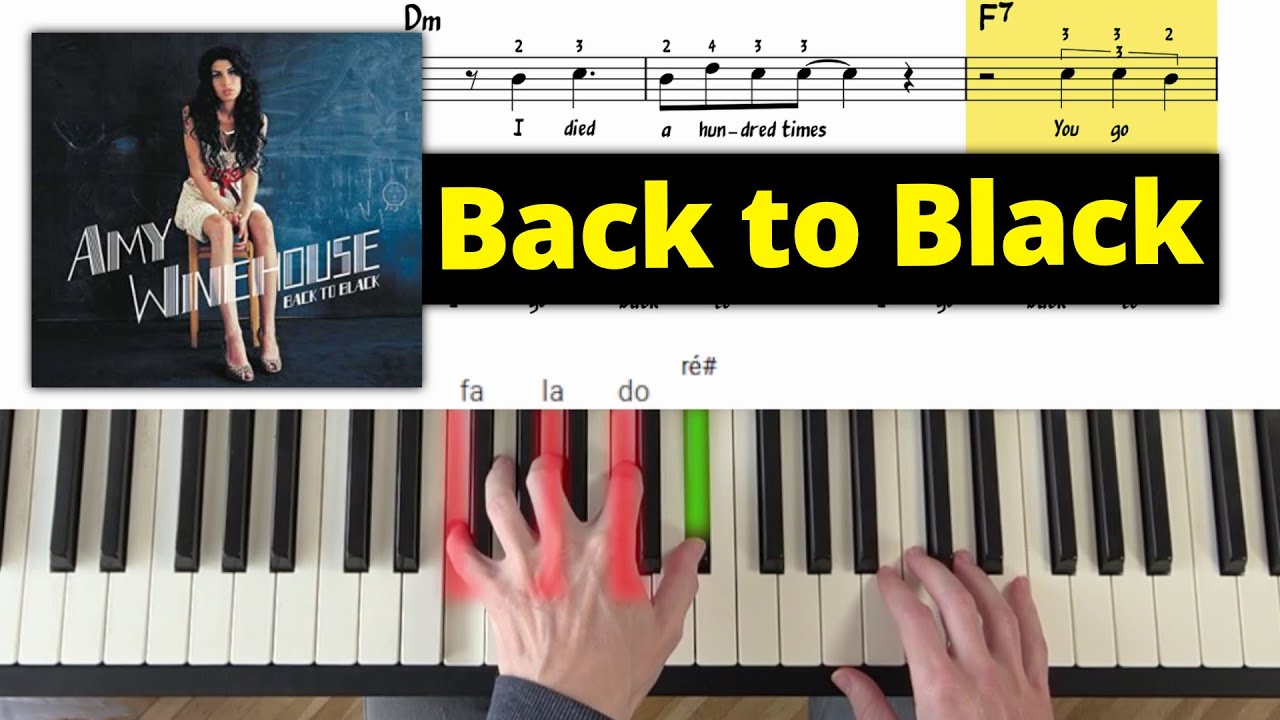 Joue Back to Black au piano (2 versions : débutant et avancée)