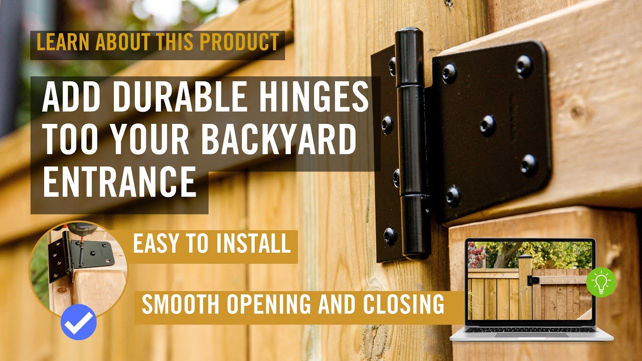 Gate Hinges: Enhance Your Backyard Gate | Learn About Our Product: TH4BLK