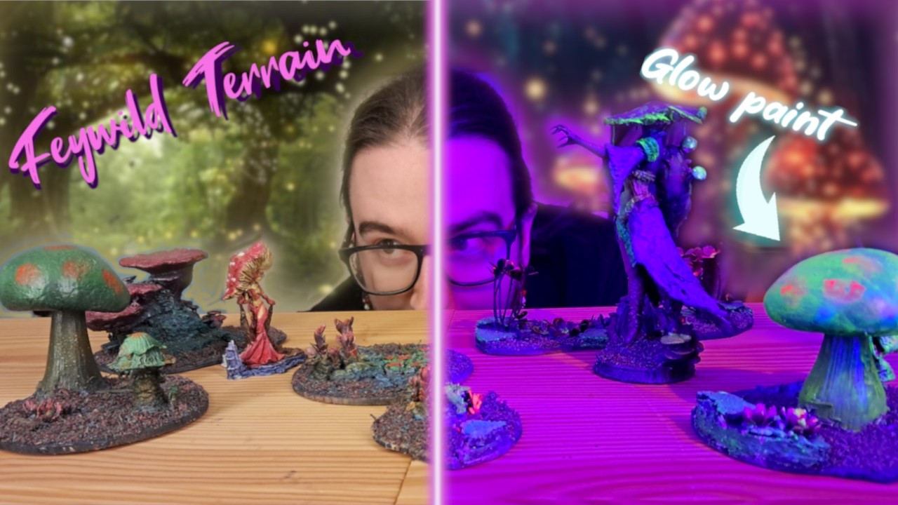 Making Glow In The Dark Feywild Mushroom Terrain For DnD