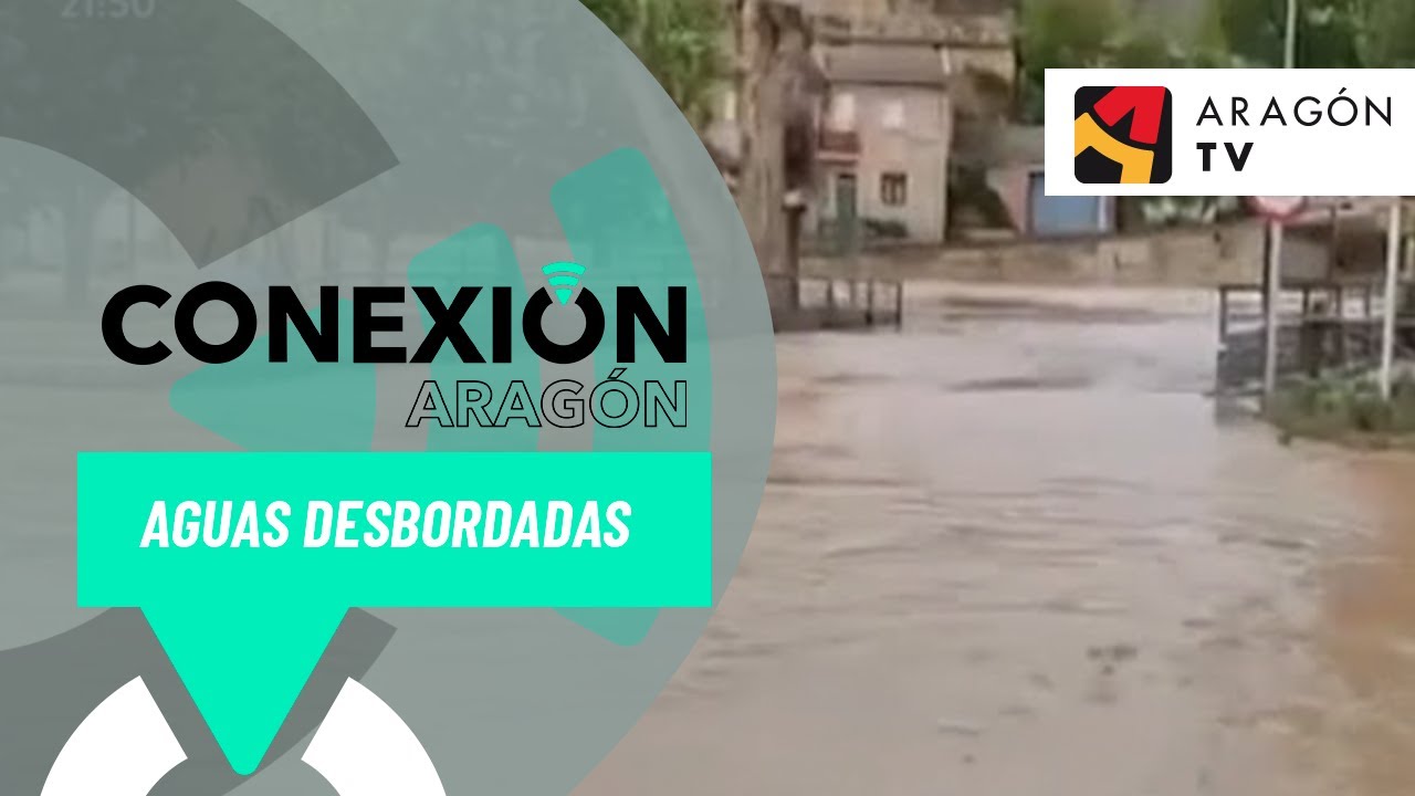 La localidad de Cimballa (Zaragoza), anegada.