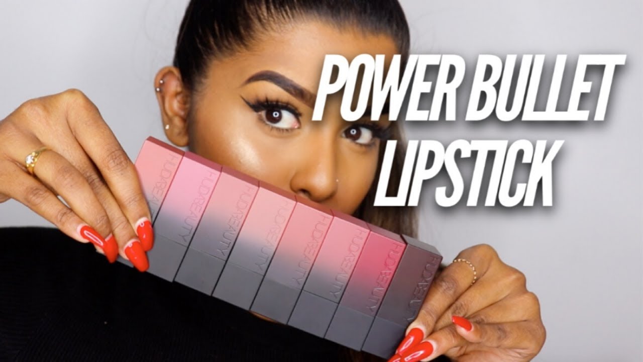 NEW HUDABEAUTY POWER BULLET LIPSTICK SWATCHES
