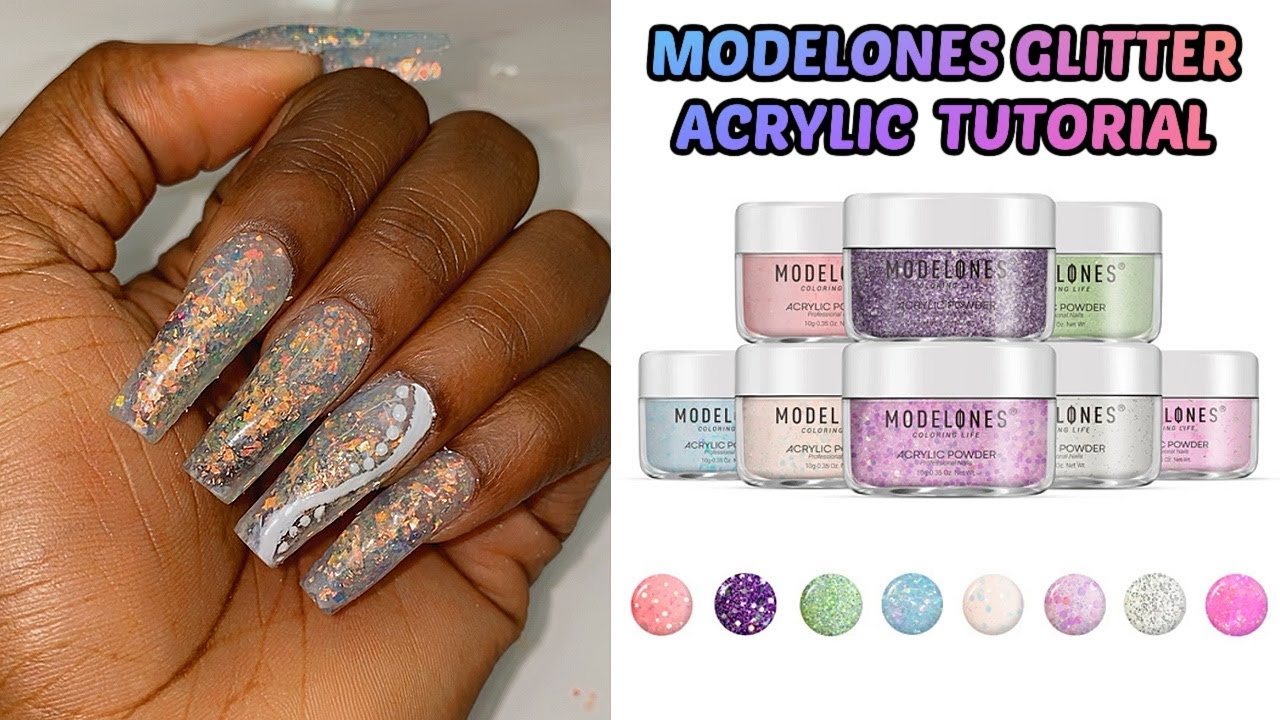 DIY Acrylic Tutorial | At Home Nails featuring Modelones New Romantics Acrylic Powder Set