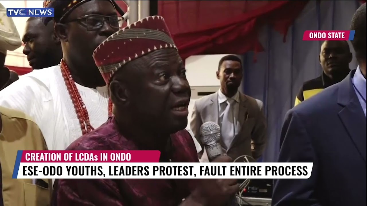 Ese-Odo  Youths, Leaders Protest At Public Hearing For LCDA Creation In Odon