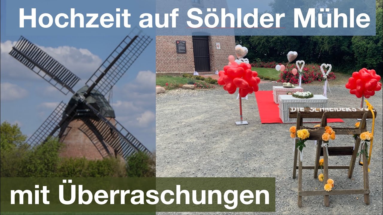 Söhlde Hildesheim Hochzeitsideen an der Windmühle mit Sektempfang als Show