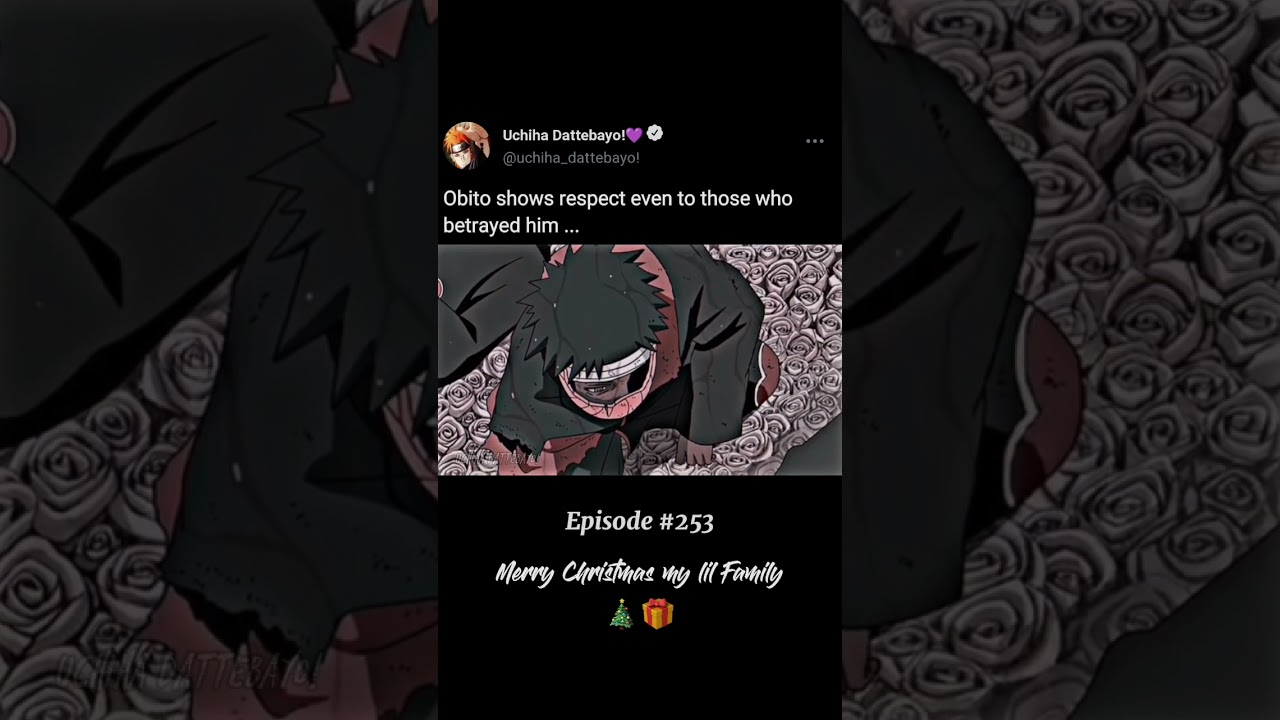 Obito shows respect even to those who betrayed him...