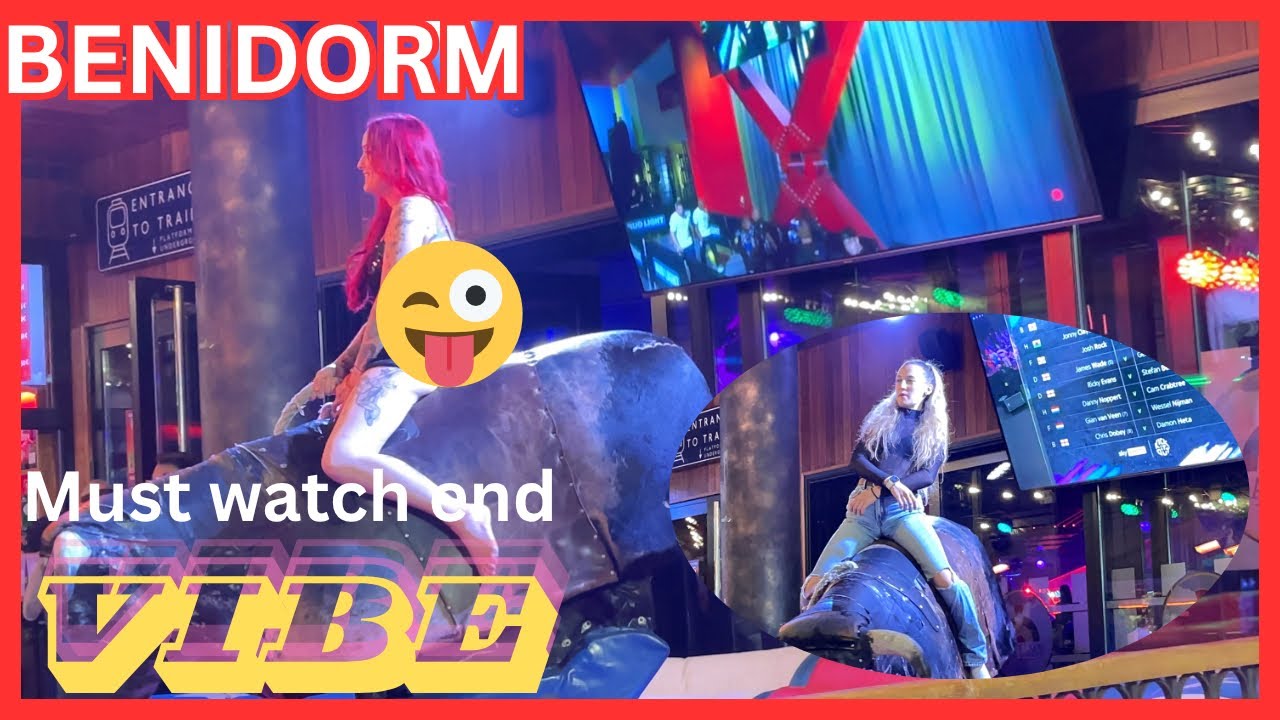 Benidorm Girls Bull Ride Reaction | She Won The Challenge