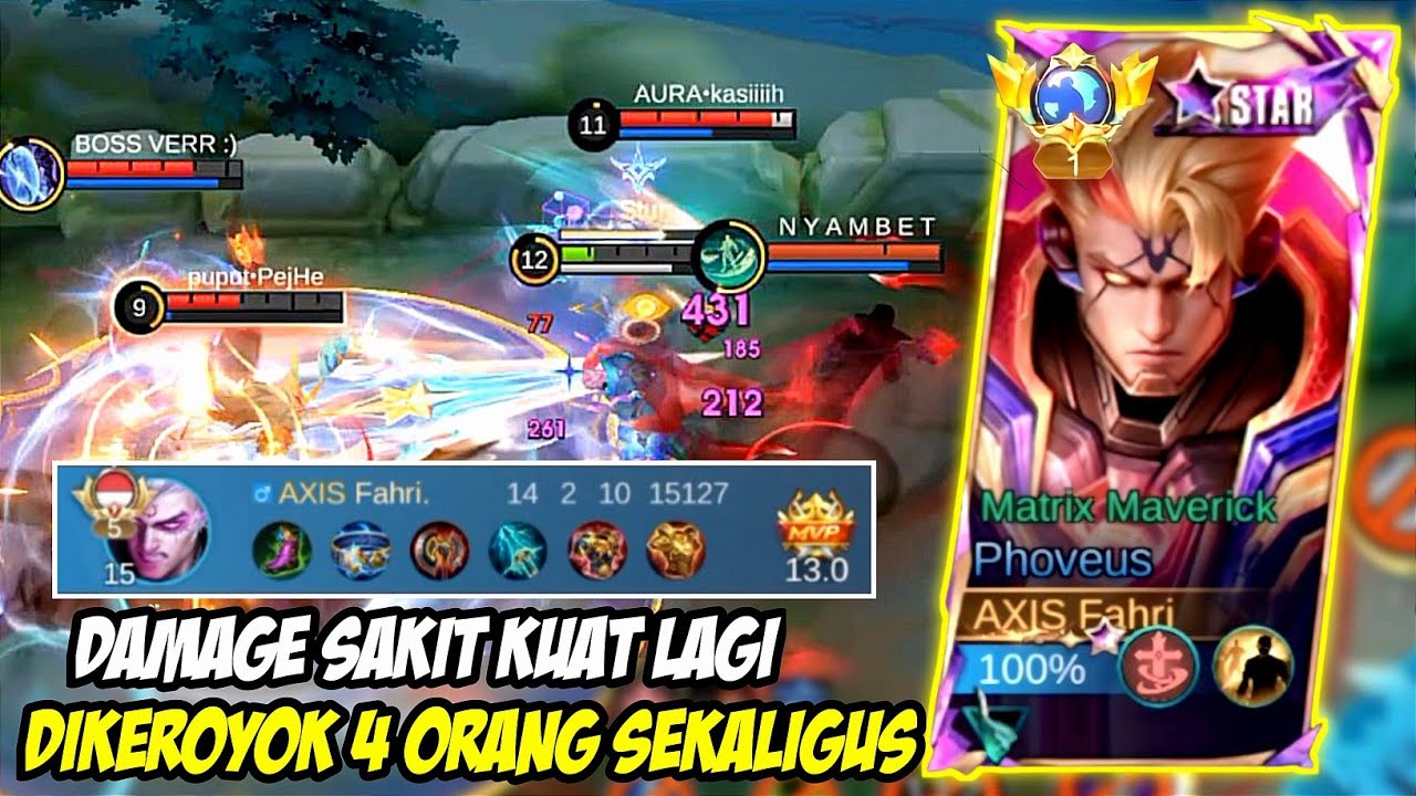 DIKIRA LEMBEK⁉️PHOVEUS SKY PIERCER MENGGILA SAKIT KUAT DAN TAHAN LAMA‼️TOP GLOBAL PHOVEUS GAMEPLAY
