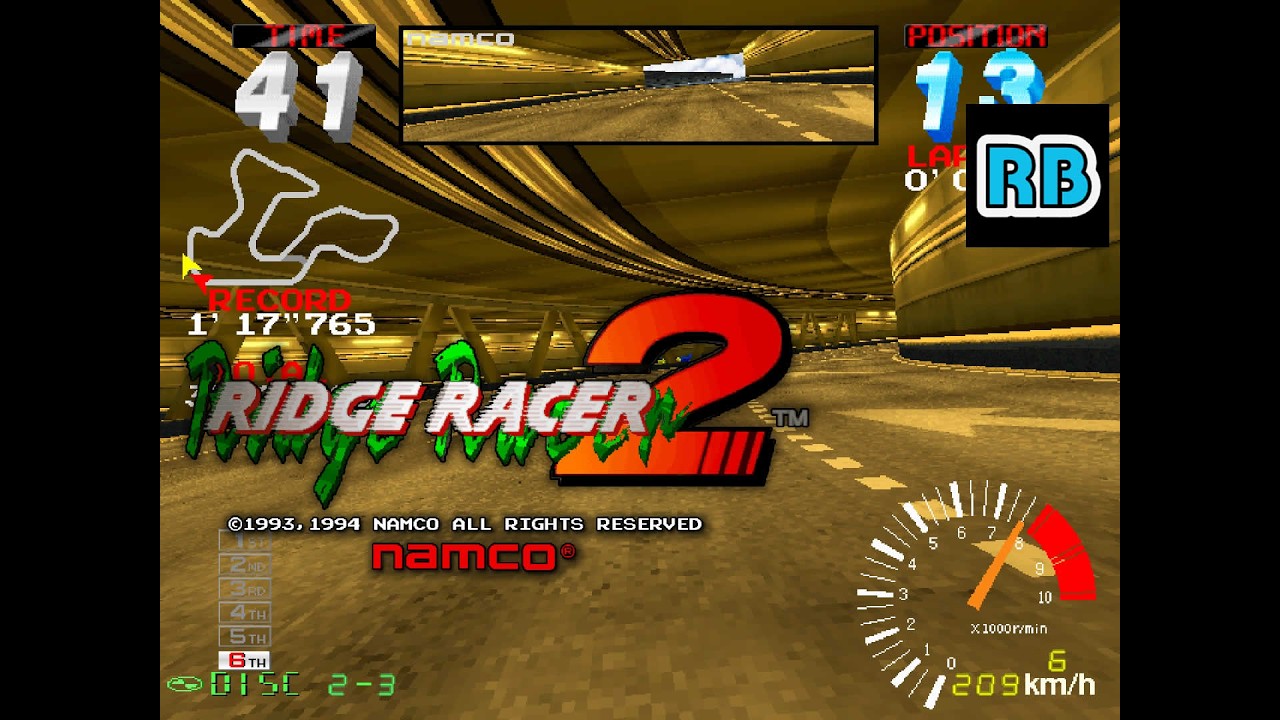 1994 [60fps] Ridge Racer 2 (World) 3 Red Car Advanced Course ALL