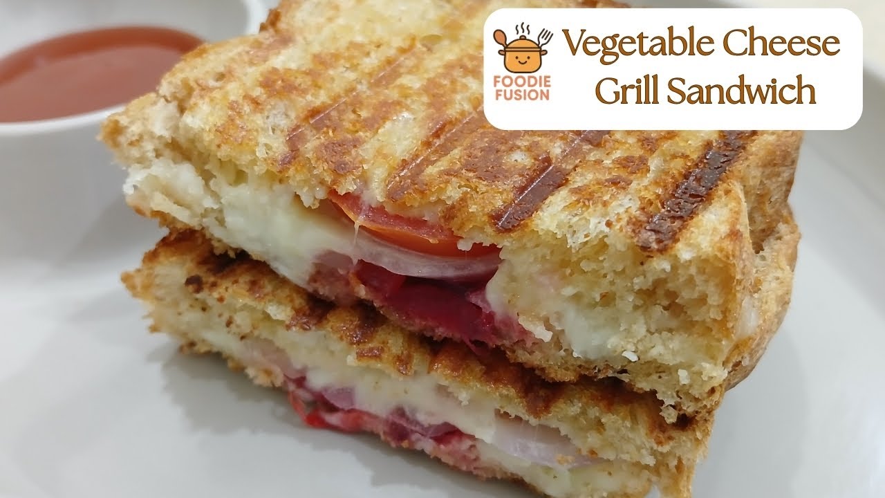 Vegetable Cheese Grill Sandwich | Quick & Delicious Snack
