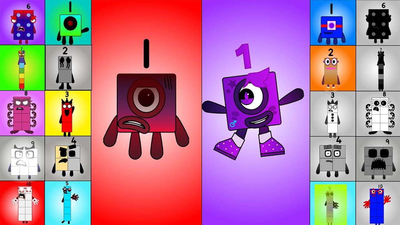 Mashup Uncannyblocks Band Remastered vs AmethystArchie Numberblock Band