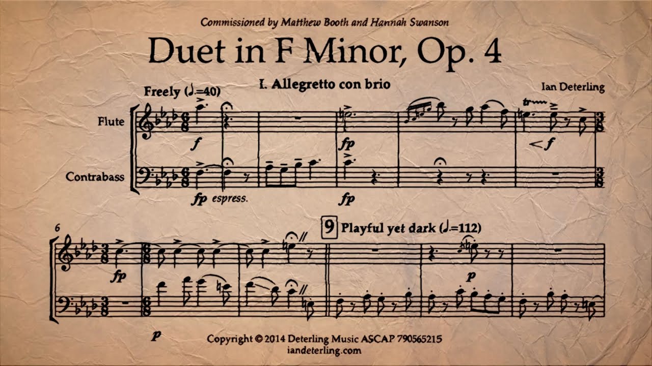 Duet for Flute and Contrabass in F minor