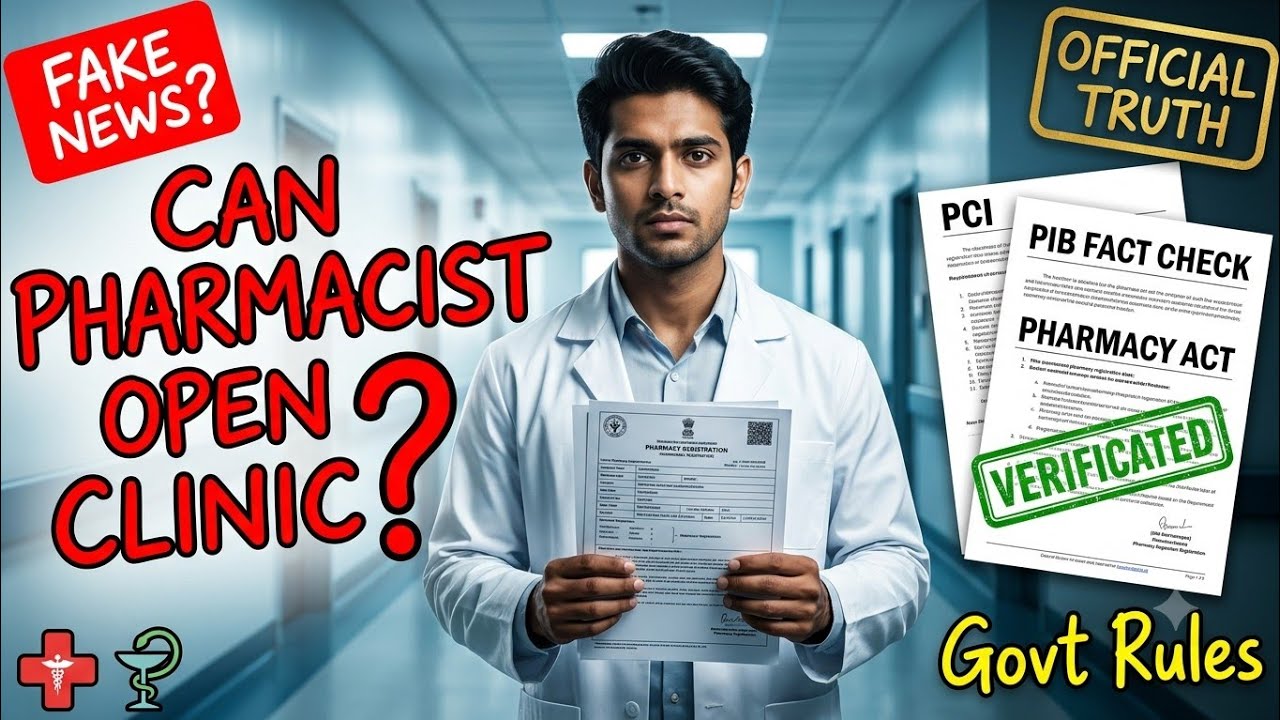 Can Pharmacists Open Clinics? Official PCI Clarification | PIB Fact Check | Pharmacy Law 2026 #job