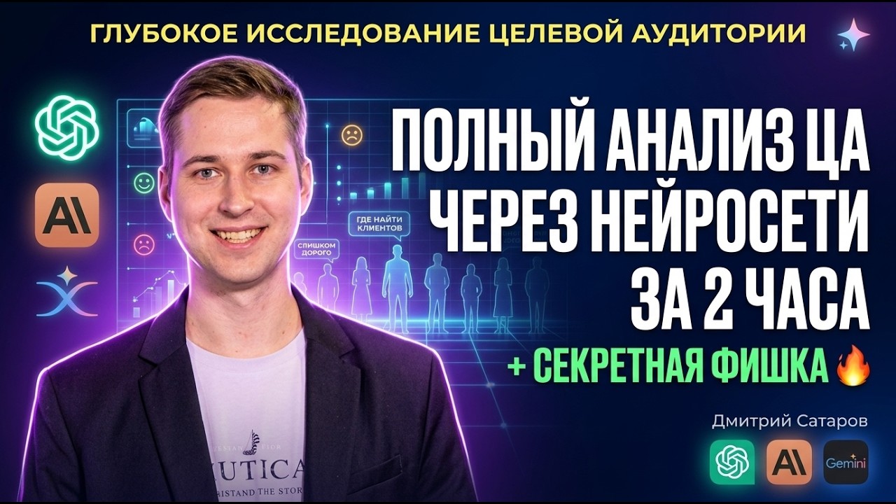Полный анализ целевой аудитории через нейросети за 2 часа + Telegram-хак