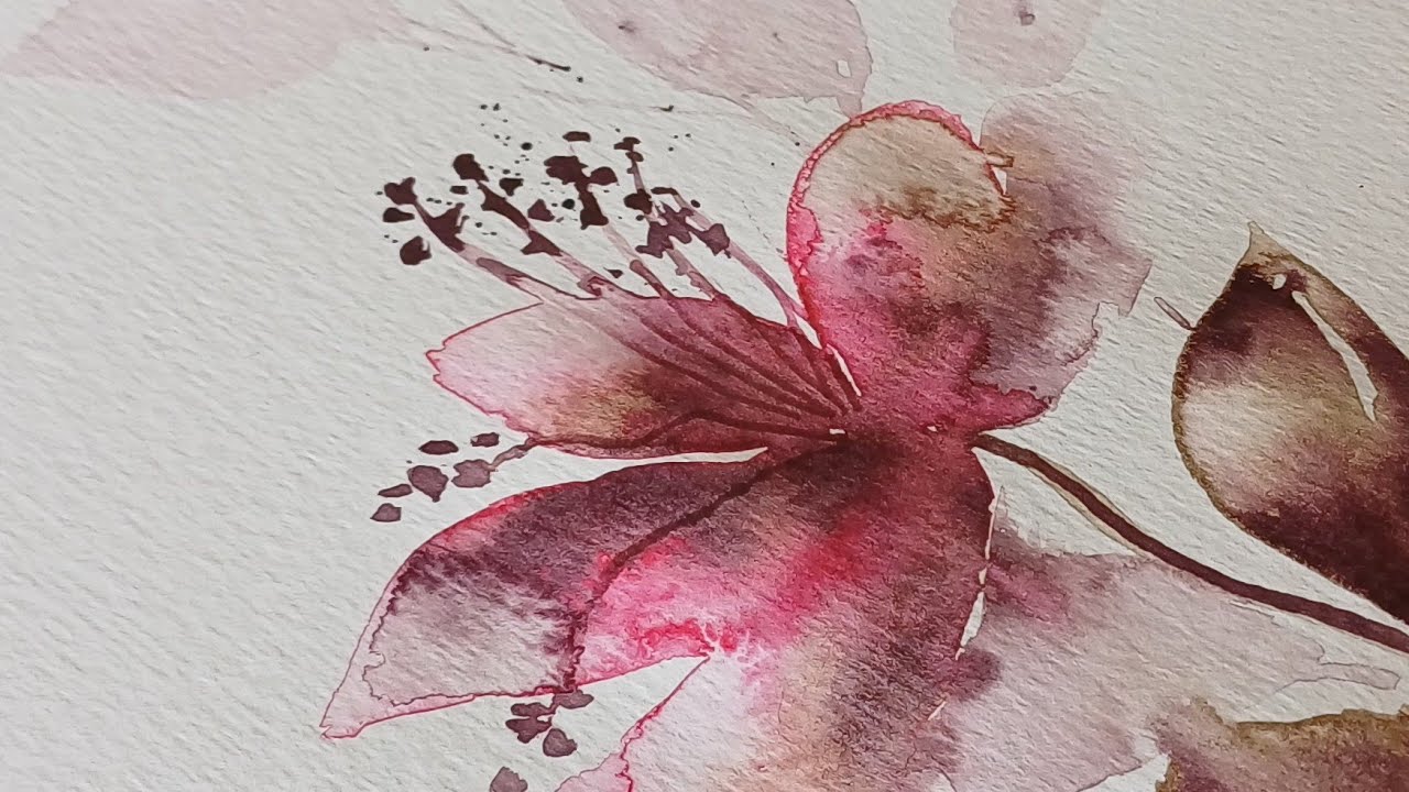 Abstract watercolor floral 