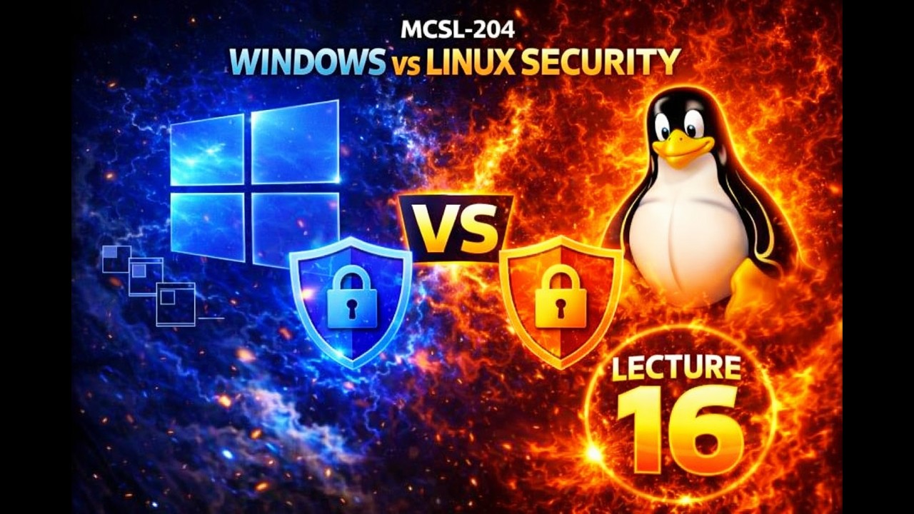 LECTURE 16th OF MCSL-204 Windows and Linux Lab