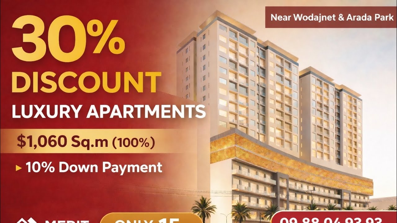 30% ቅናሽ | በአራዳ ፓርክ አቅራቢያ | 10% ብቻ ቅድመ ክፍያ