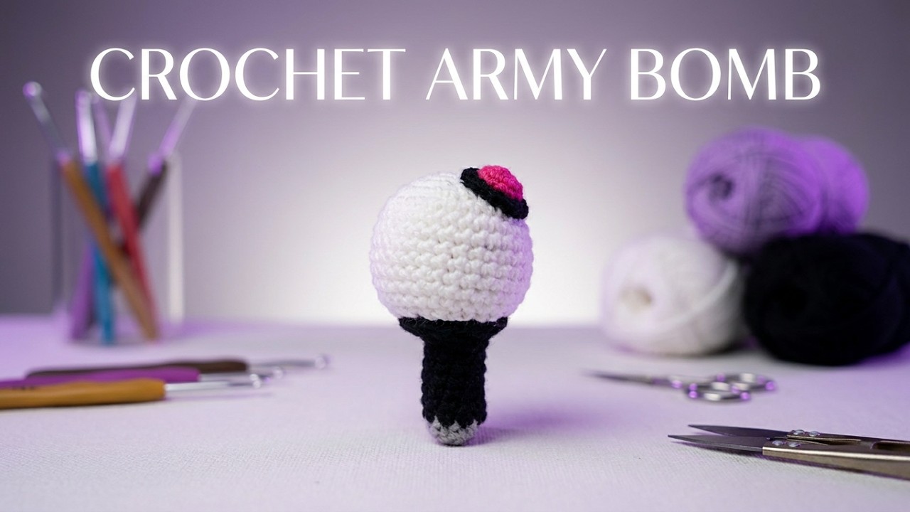 💜 Cómo hacer el LIGHTSTICK de BTS | Tutorial | Crea y Emprende tu K-pop Merch a Crochet 💜