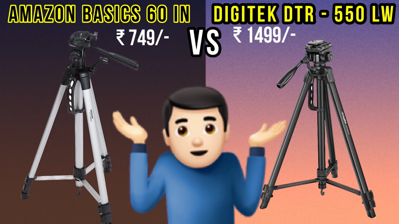 Amazon basics tripod 60 in Unboxing and review | Digitek DTR 550LW vs Amazon basics tripod 60in