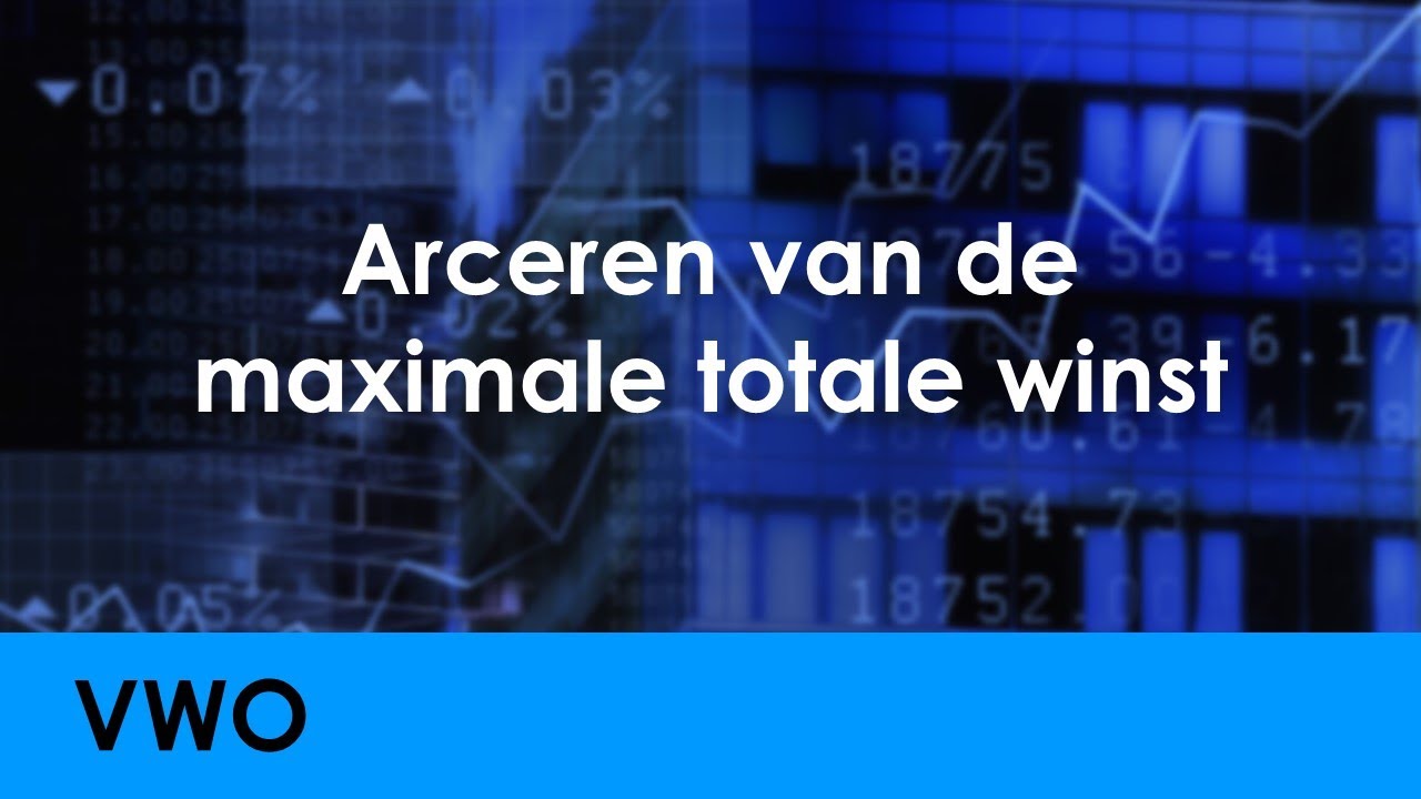 Arceren van de maximale totale winst - Economie voor vwo - Vraag & Aanbod