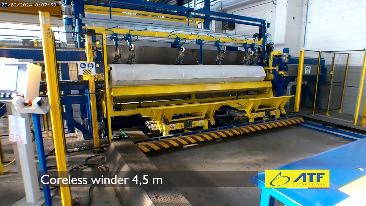 Coreless geogrid winder