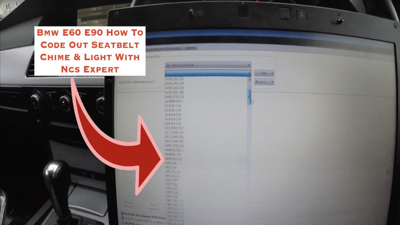 Bmw E60 E90 Ncs Expert Coding Out Seatbelt Light & chime !!