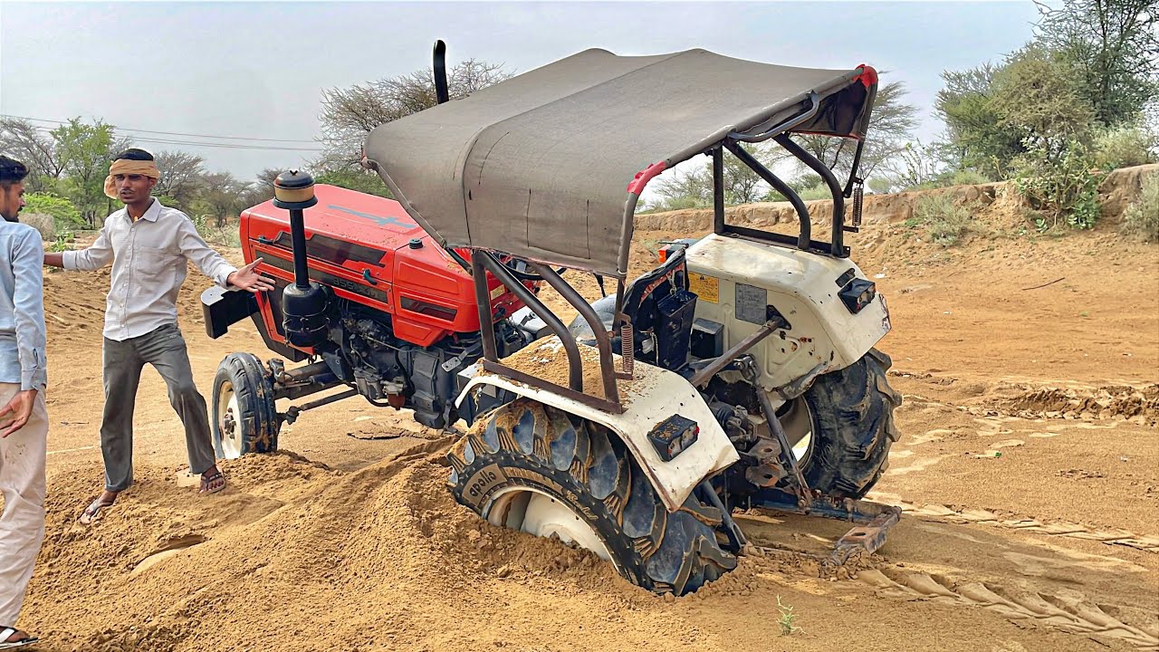 “Swaraj 855 Tractor का असली पावर टेस्ट | रेत में फँसा ट्रैक्टर | देसी जुगाड़ और ऑफ-रोडिंग🔥”#tractor
