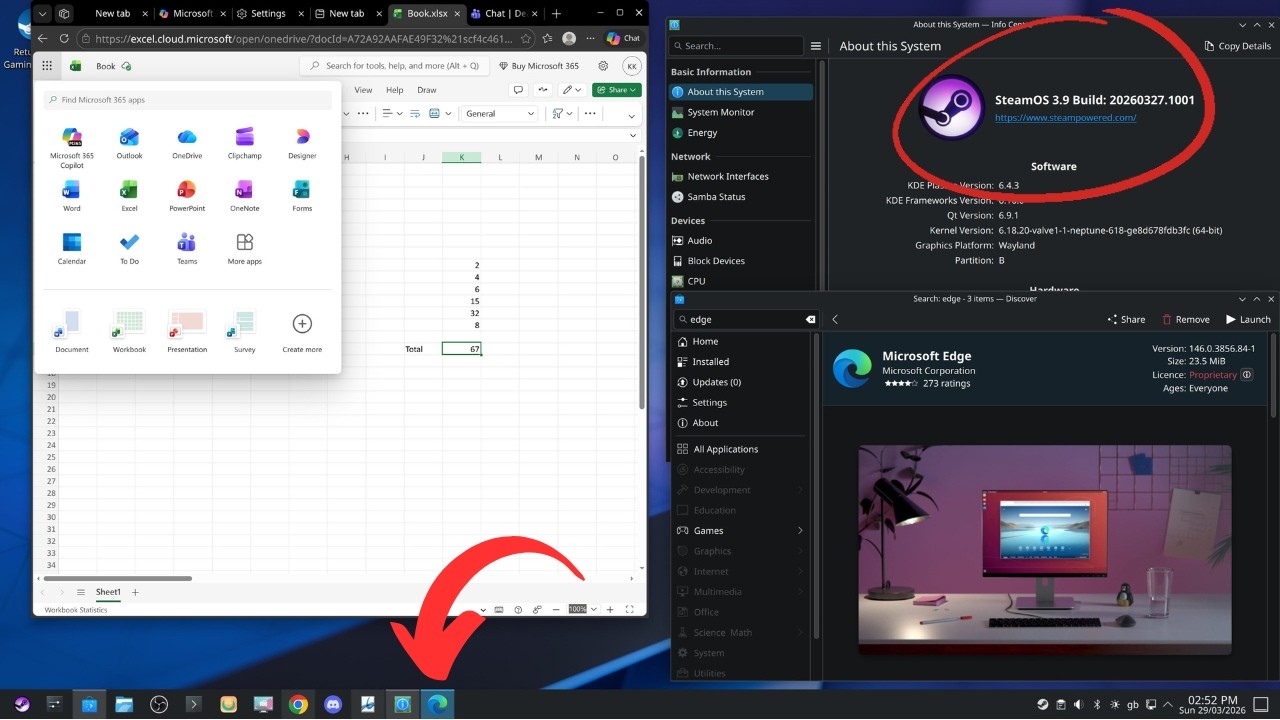 Microsoft Edge на моём видео про Linux?