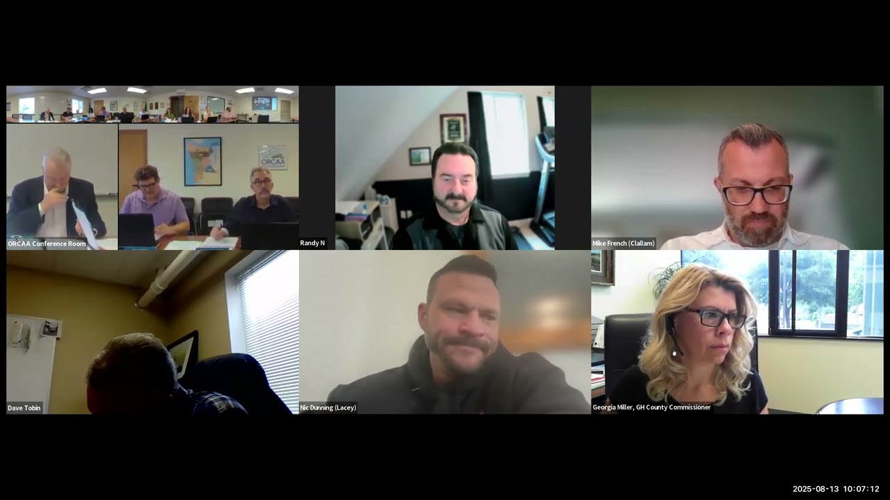 August 13, 2025 Meeting of the ORCAA Board of Directors